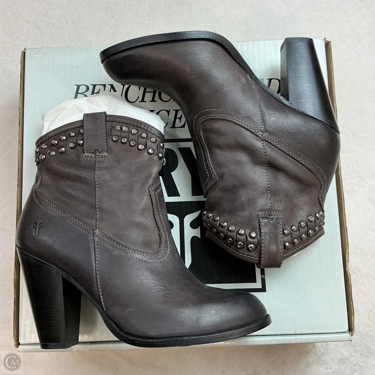 Boots Designer By Frye In Purple, Size: 9