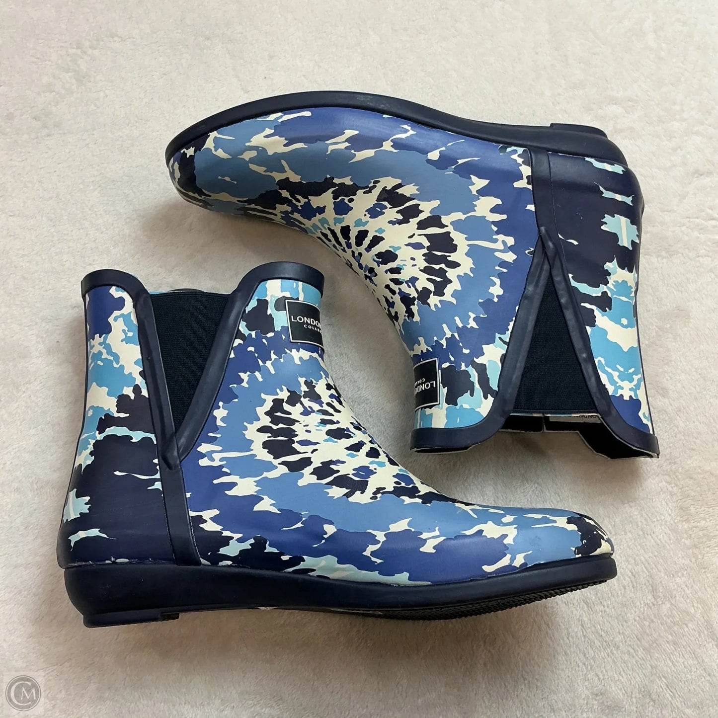 Boots Ankle Flats By London Fog In Blue, Size: 8