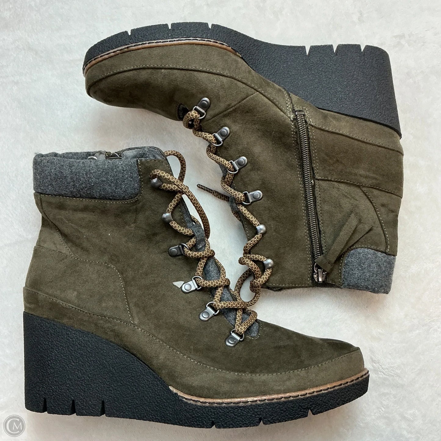Boots Ankle Heels By Dr Scholls In Green, Size: 11