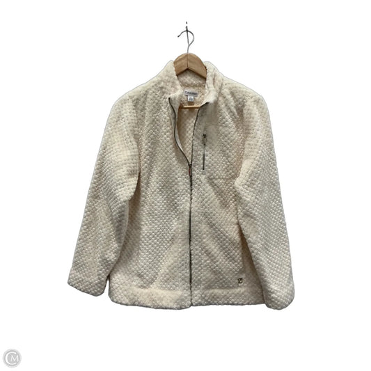 Jacket Faux Fur & Sherpa By Calvin Klein In Cream, Size: L