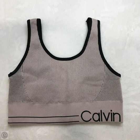 Athletic Bra By Calvin Klein In Ivory, Size: S