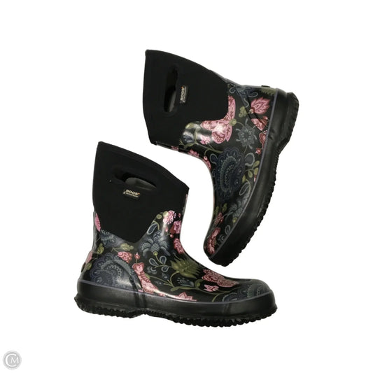 Boots Rain By Bogs In Floral Print, Size: 10