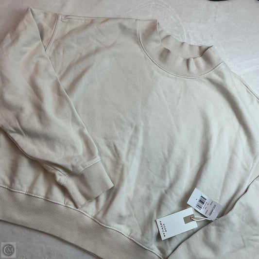 Sweatshirt Collar By Good American In Cream, Size: 4