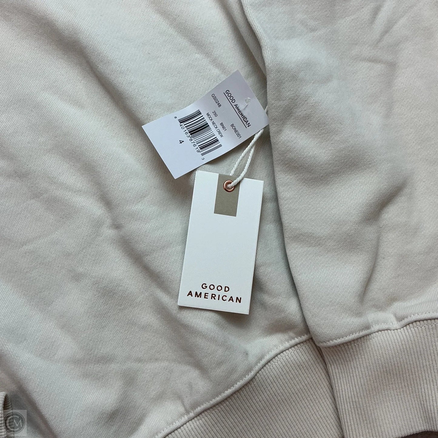 Sweatshirt Collar By Good American In Cream, Size: 4