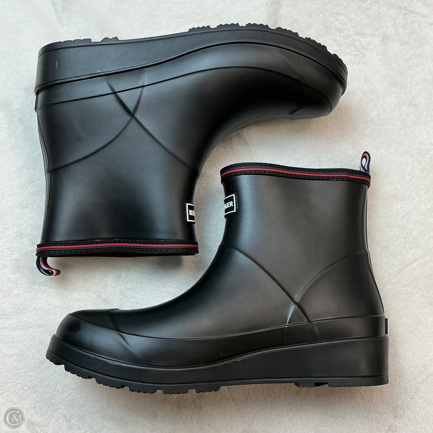 Boots Rain By Tommy Hilfiger In Black, Size: 8