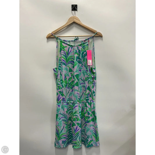 Dress Designer By Lilly Pulitzer In Green & Purple, Size: S