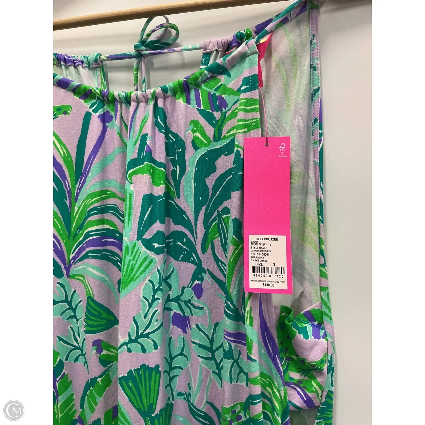 Dress Designer By Lilly Pulitzer In Green & Purple, Size: S