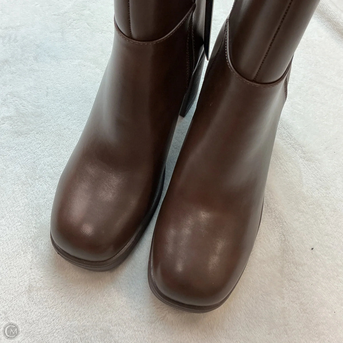Boots Ankle Heels By Clothes Mentor In Brown, Size: 10