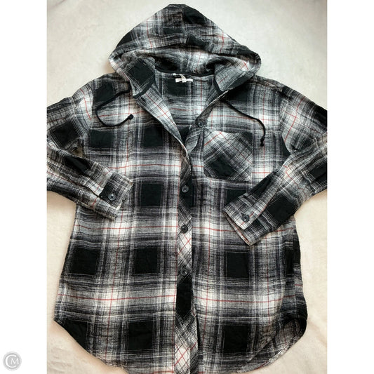 Top Long Sleeve By Maurices In Plaid Pattern, Size: S