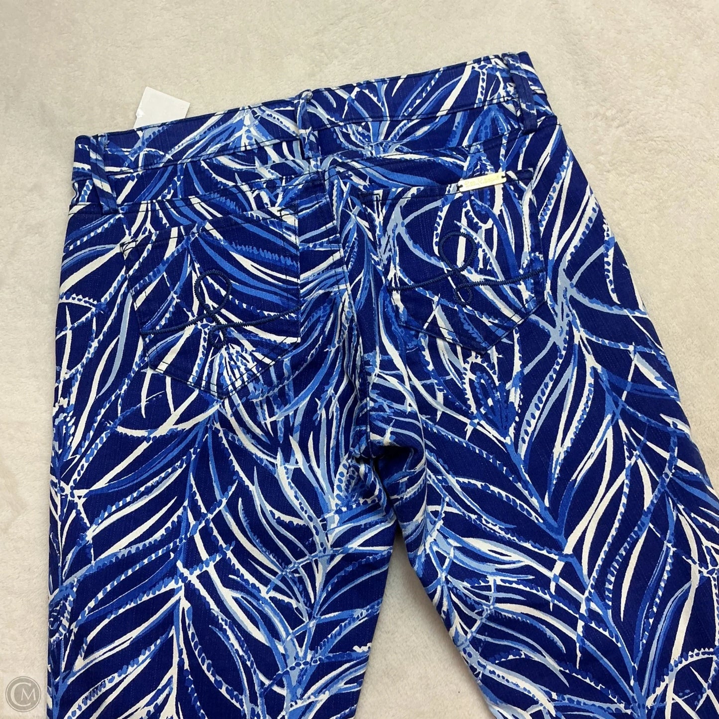 Pants Designer By Lilly Pulitzer In Blue & White, Size: 2