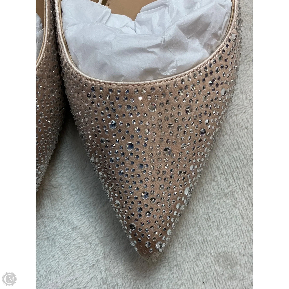 Shoes Heels Kitten By Badgley Mischka In Silver & Tan, Size: 9