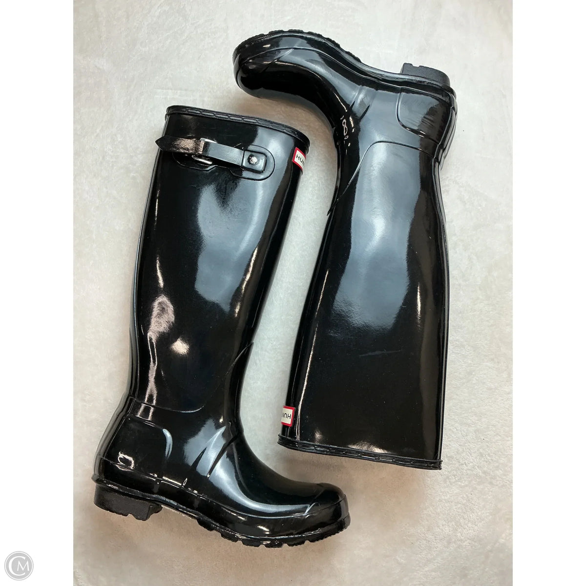 Boots Designer By Hunter In Black, Size: 8