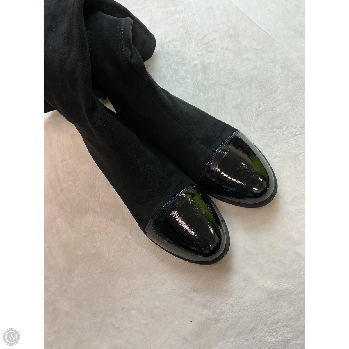 Boots Knee Flats By Clothes Mentor In Black, Size: 8.5