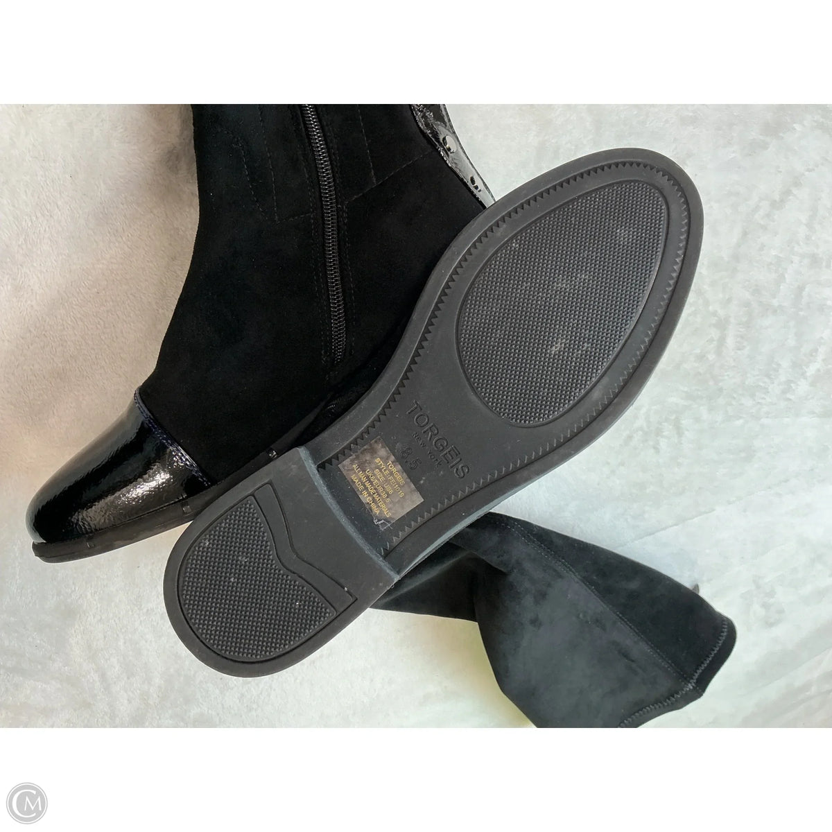 Boots Knee Flats By Clothes Mentor In Black, Size: 8.5