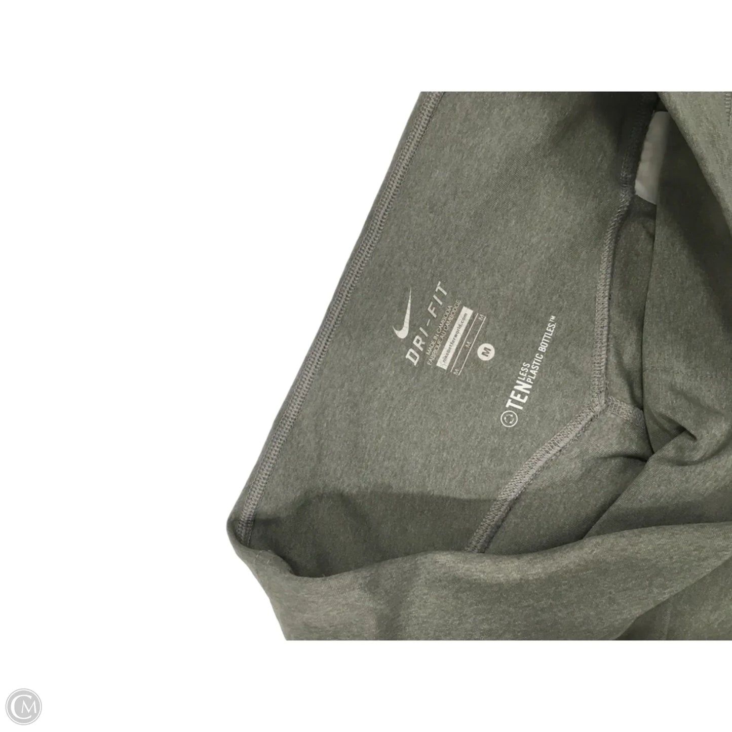 Athletic Leggings By Nike In Grey, Size: M