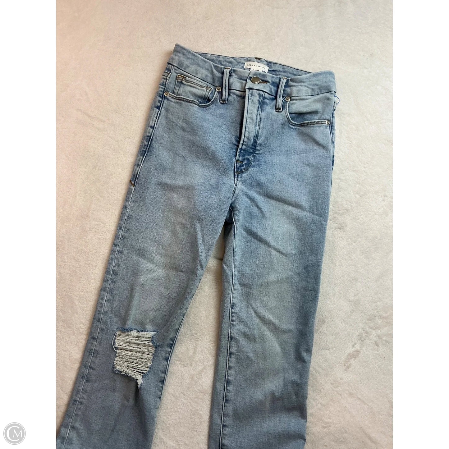 Jeans Skinny By Good American In Blue, Size: 0