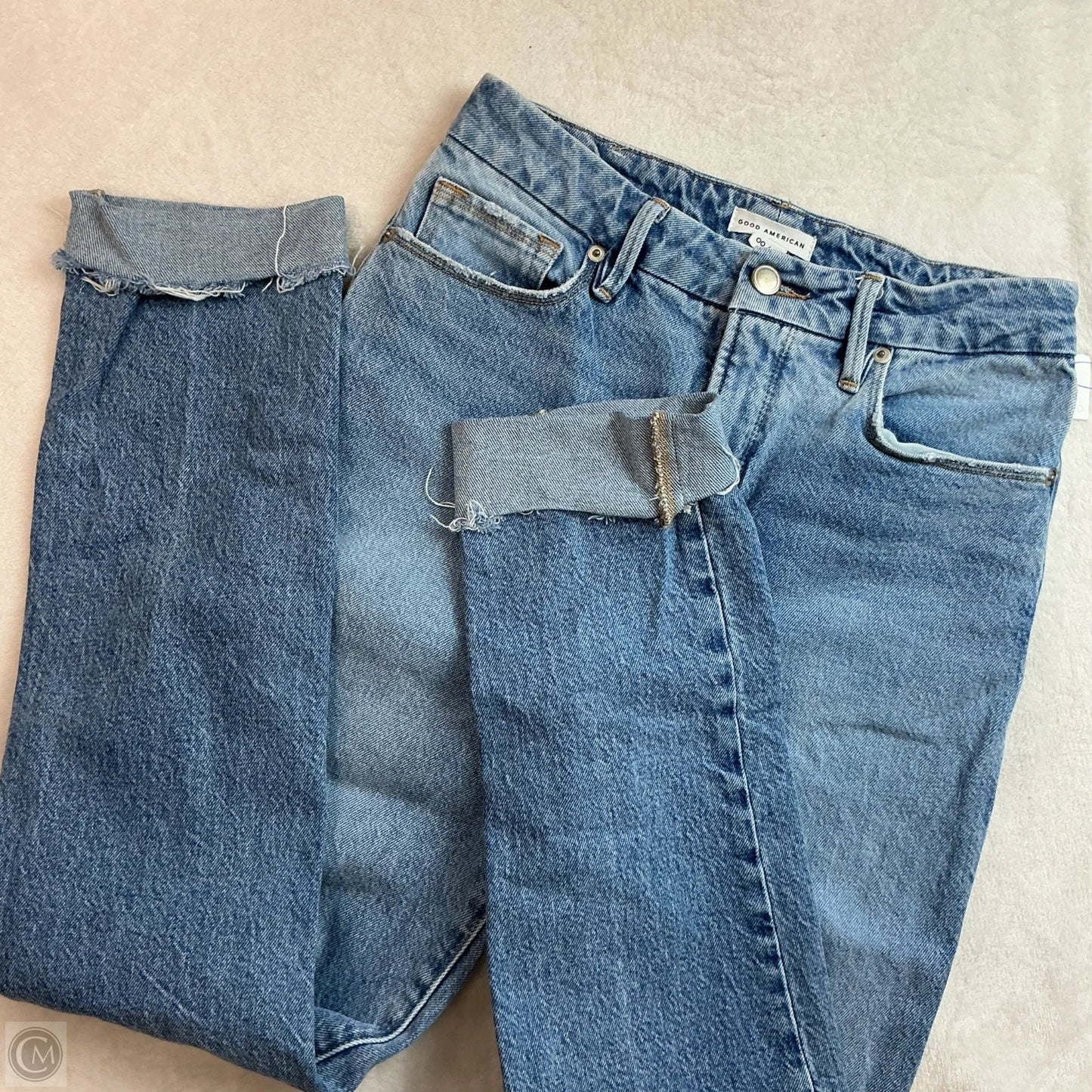 Jeans Straight By Good American In Blue, Size: 0