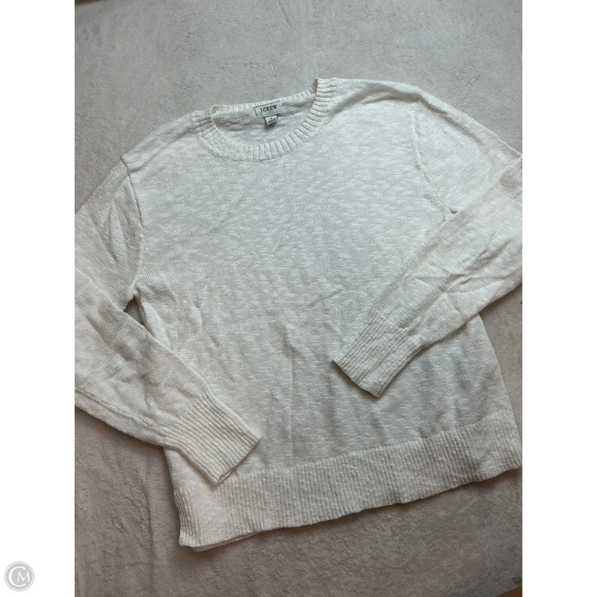 Top Long Sleeve By J. Crew In White, Size: S