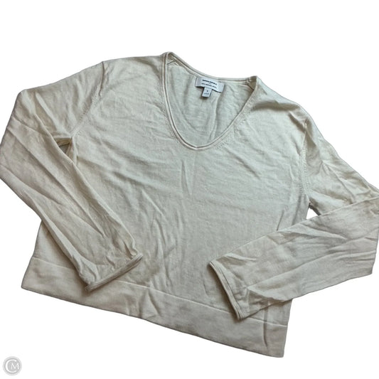 Top Long Sleeve By Banana Republic In Cream, Size: S