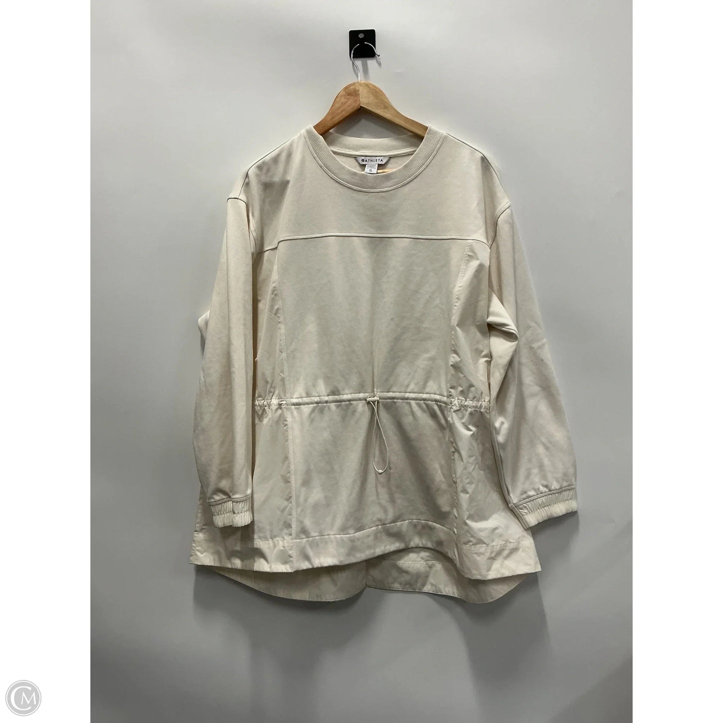 Athletic Sweatshirt Crewneck By Athleta In Cream, Size: Xl