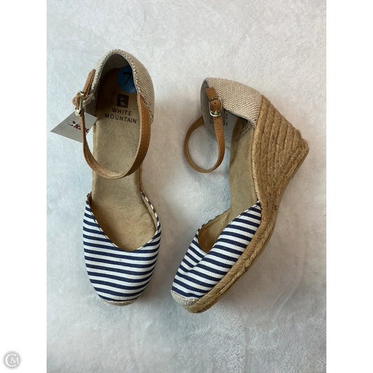 Shoes Heels Wedge By White Mountain In Striped Pattern, Size: 7.5