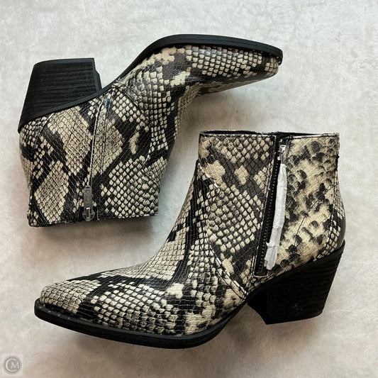 Boots Ankle Heels By Sam Edelman In Snakeskin Print, Size: 7