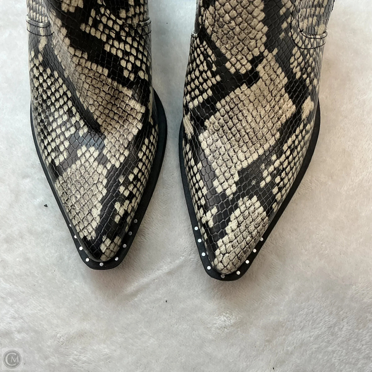 Boots Ankle Heels By Sam Edelman In Snakeskin Print, Size: 7