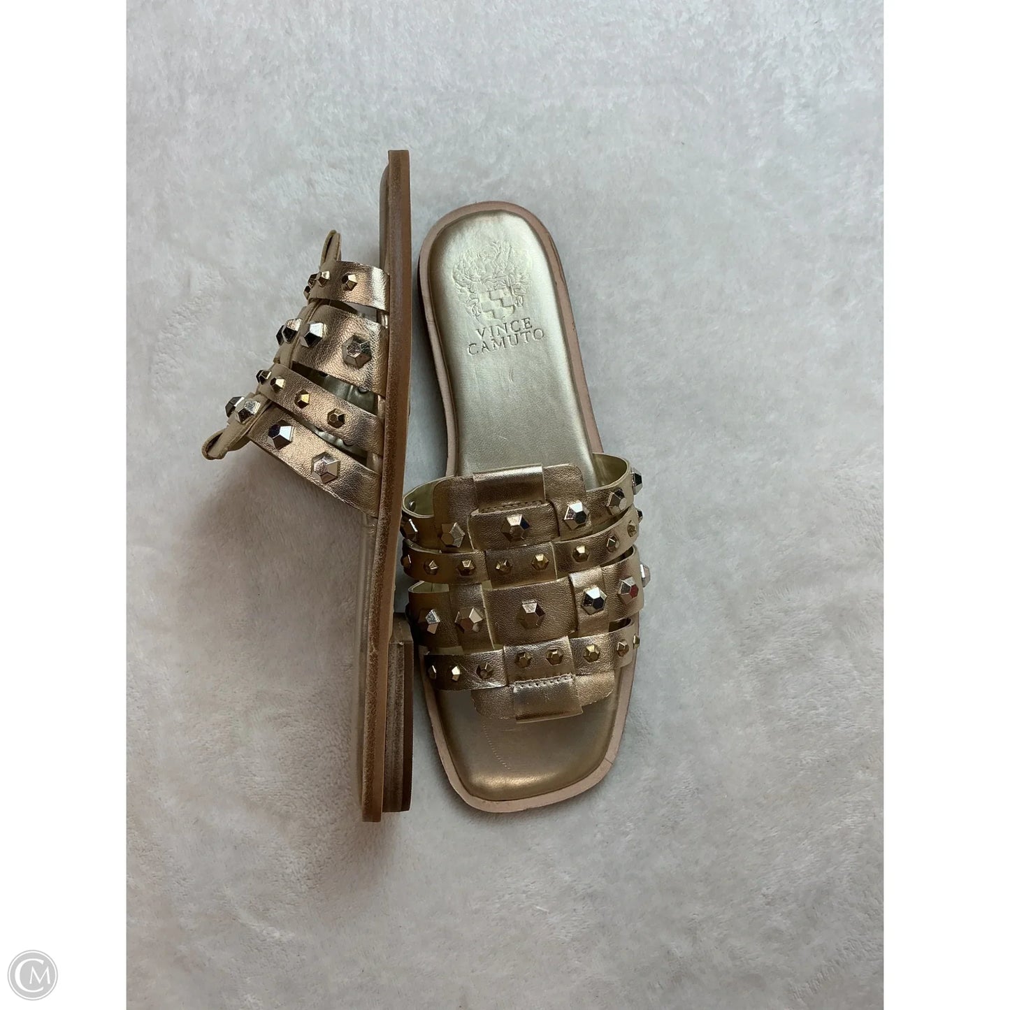 Sandals Flats By Vince Camuto In Gold, Size: 8