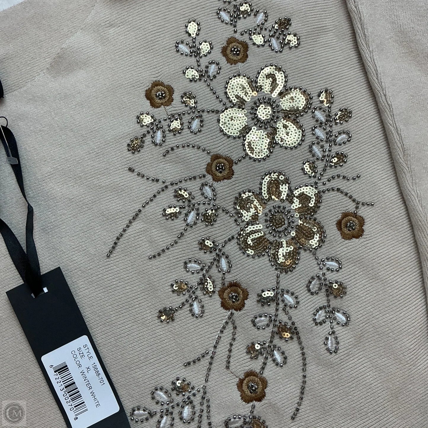 Top Long Sleeve By Aaeda In Cream, Size: Xl