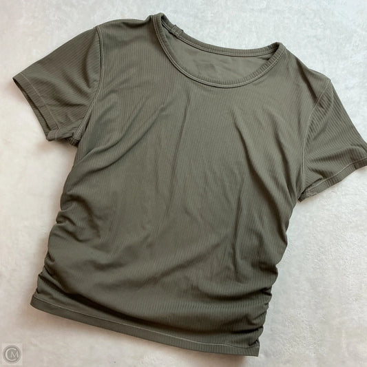 Athletic Top Short Sleeve By Lululemon In Green, Size: M