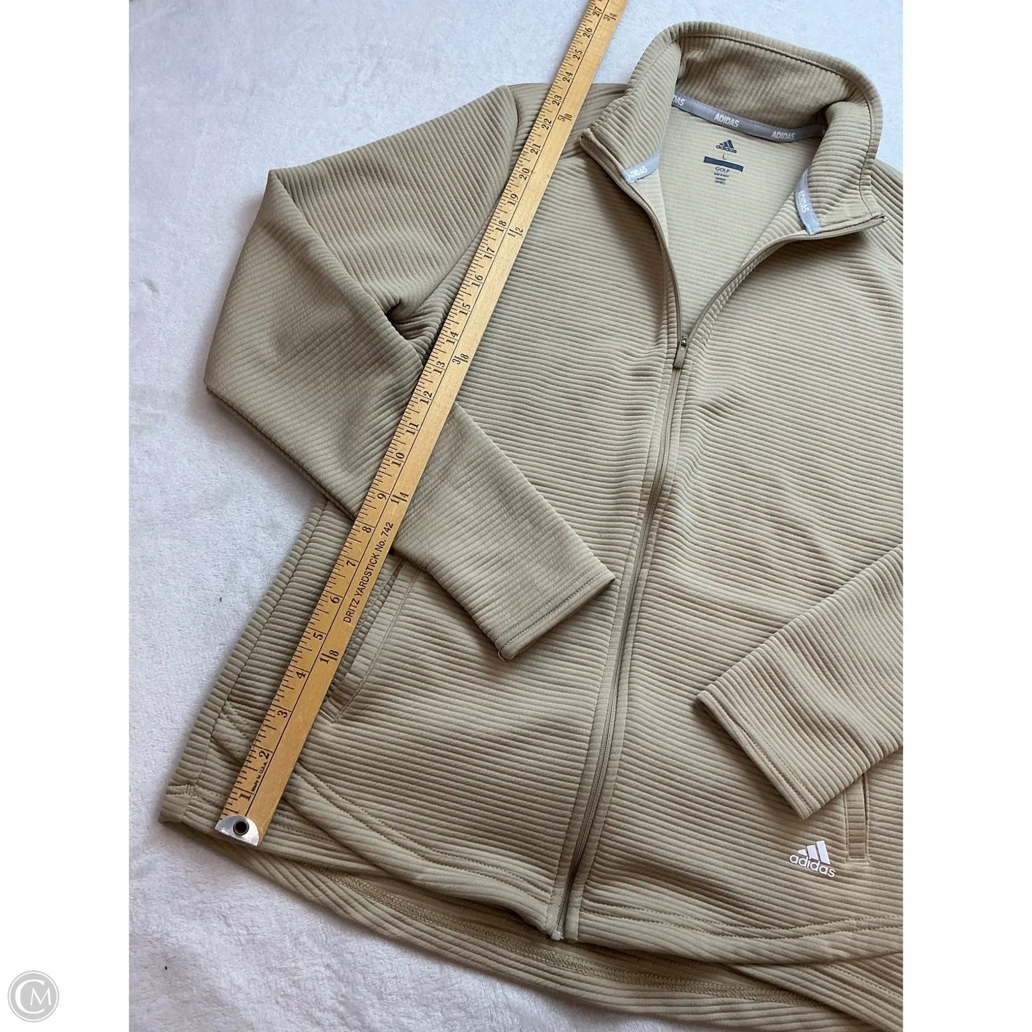 Athletic Jacket By Adidas In Yellow, Size: L