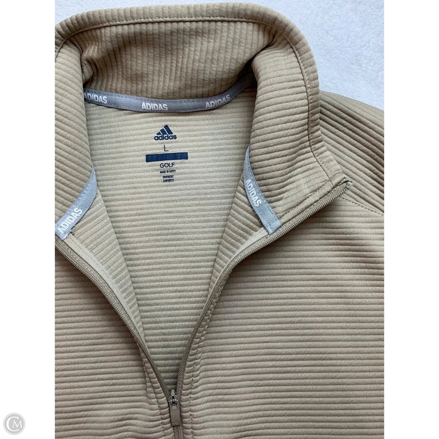 Athletic Jacket By Adidas In Yellow, Size: L