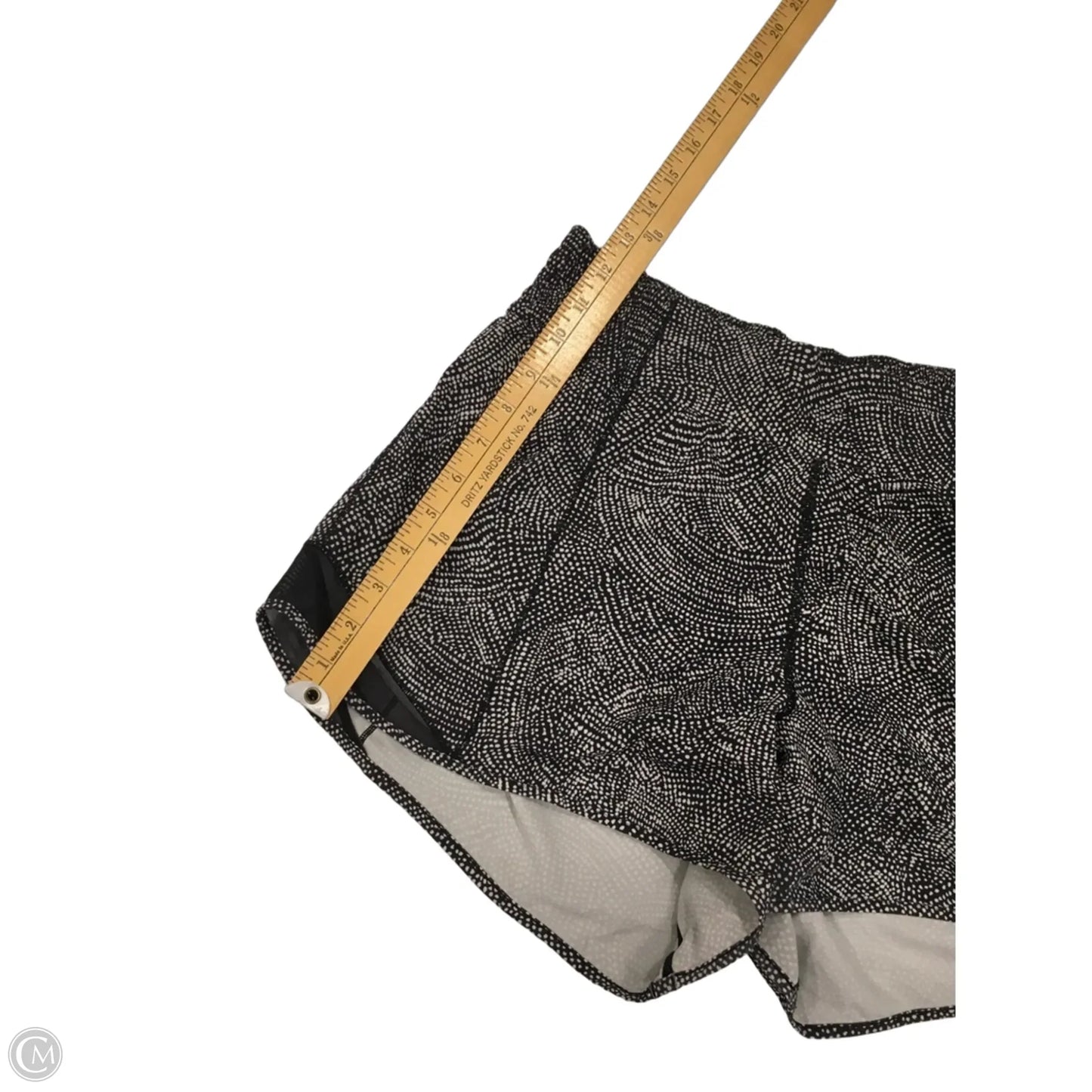 Athletic Shorts By Lululemon In Black & White, Size: 10