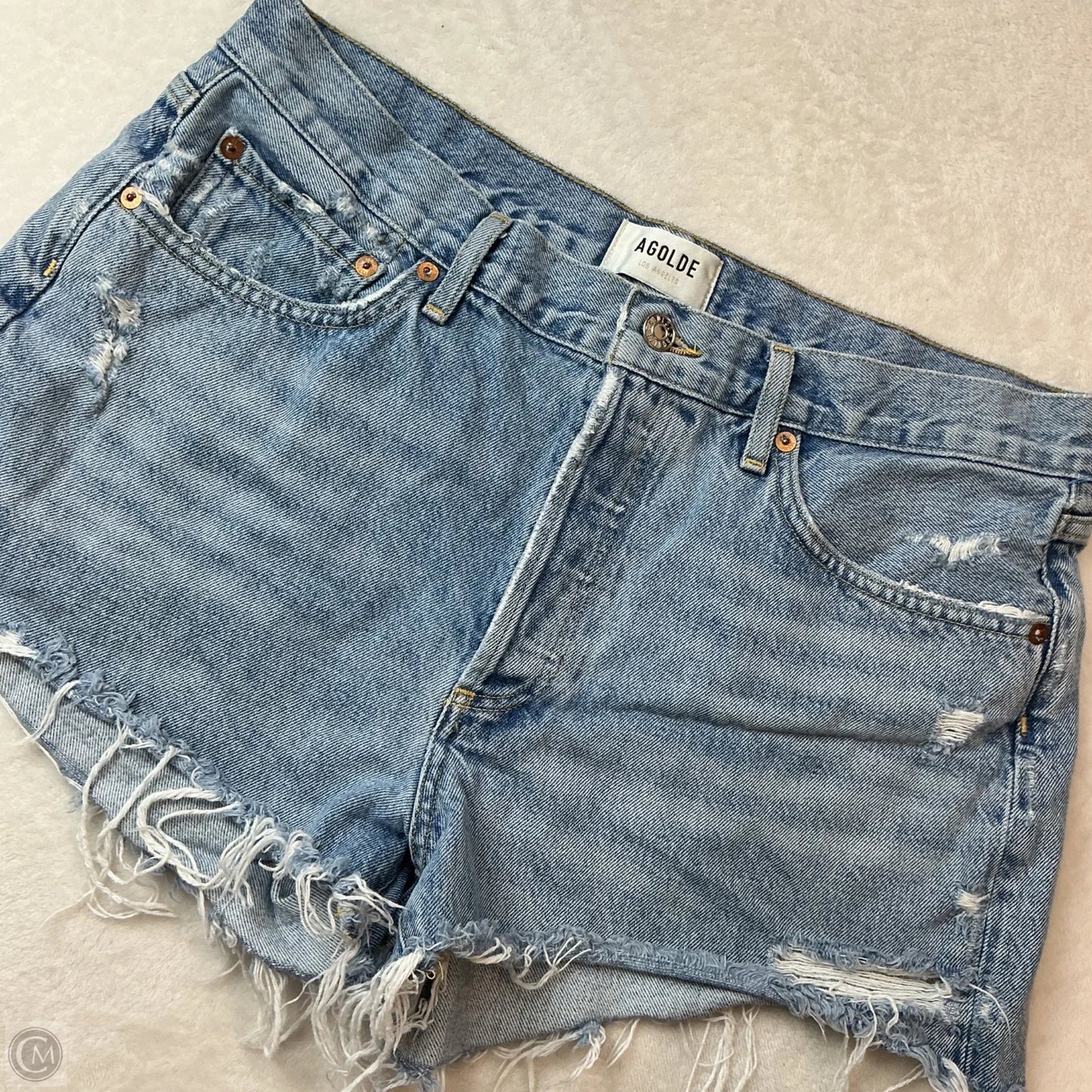 Shorts By Agolde In Blue Denim, Size: 8