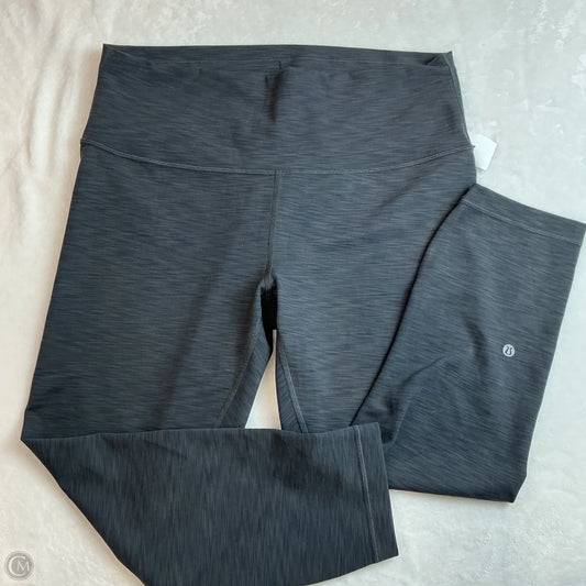 Athletic Leggings Capris By Lululemon In Grey, Size: 14