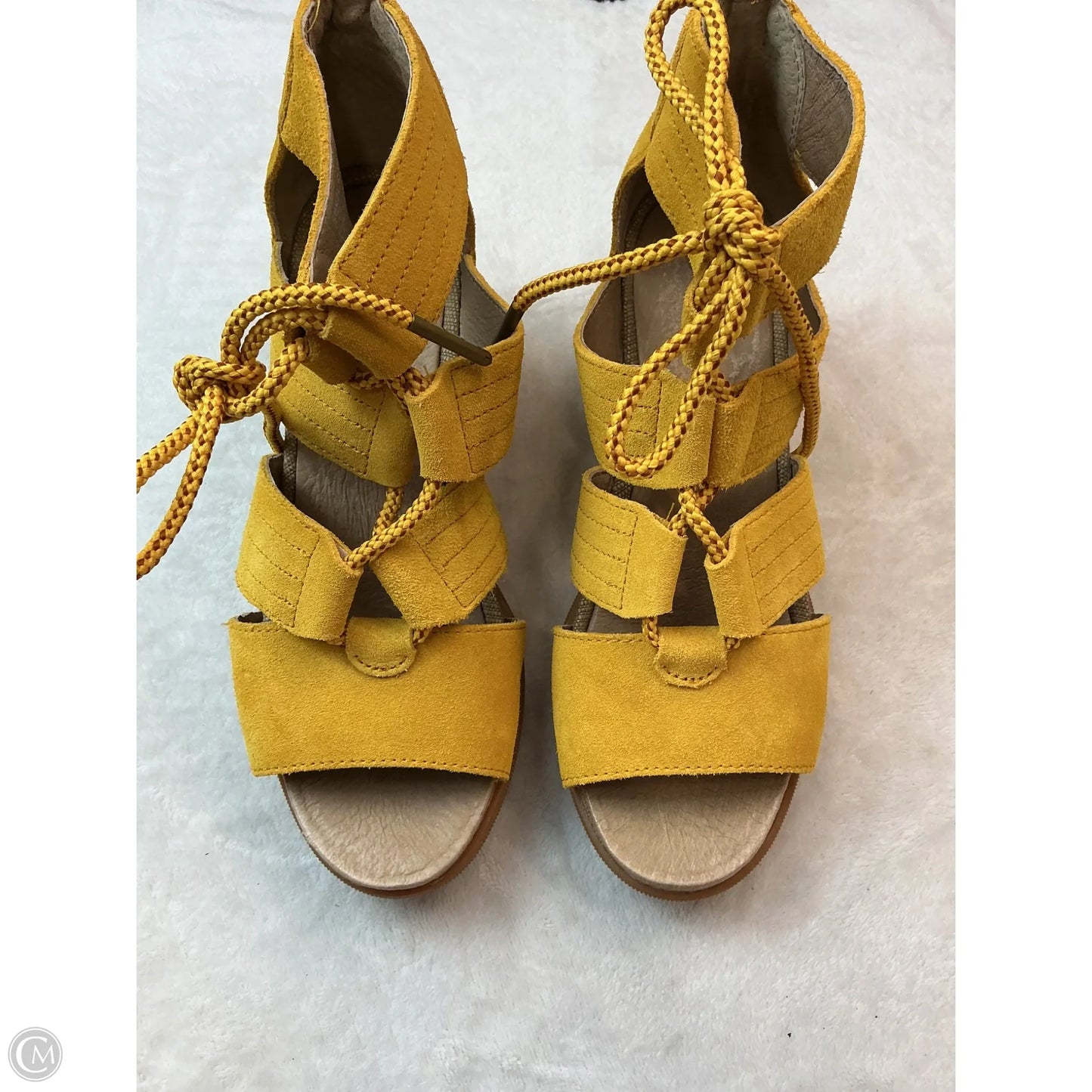 Sandals Heels Platform By Sorel In Yellow, Size: 7