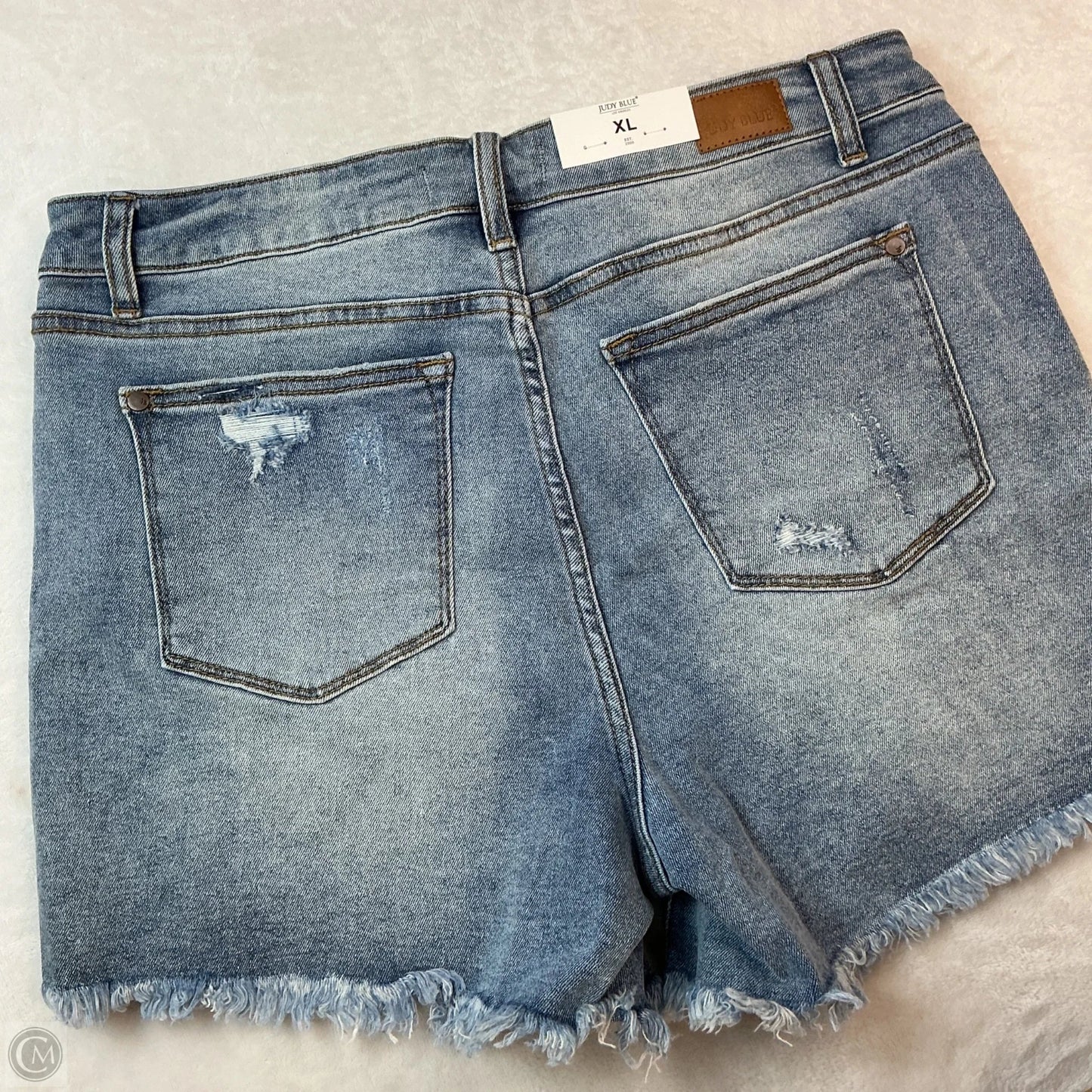 Shorts By Judy Blue In Blue Denim, Size: Xl