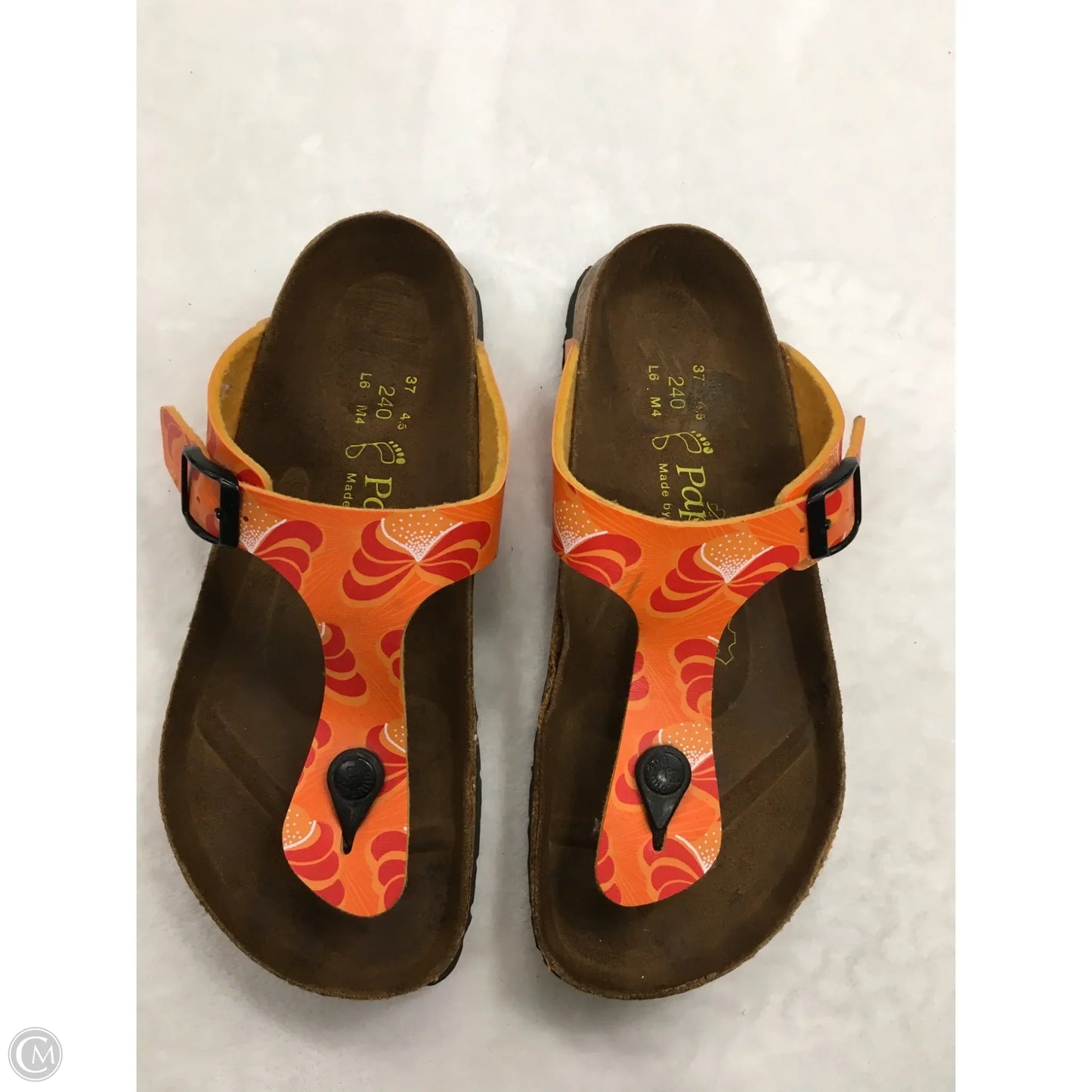 Sandals Flats By Birkenstock In Orange, Size: 6.5