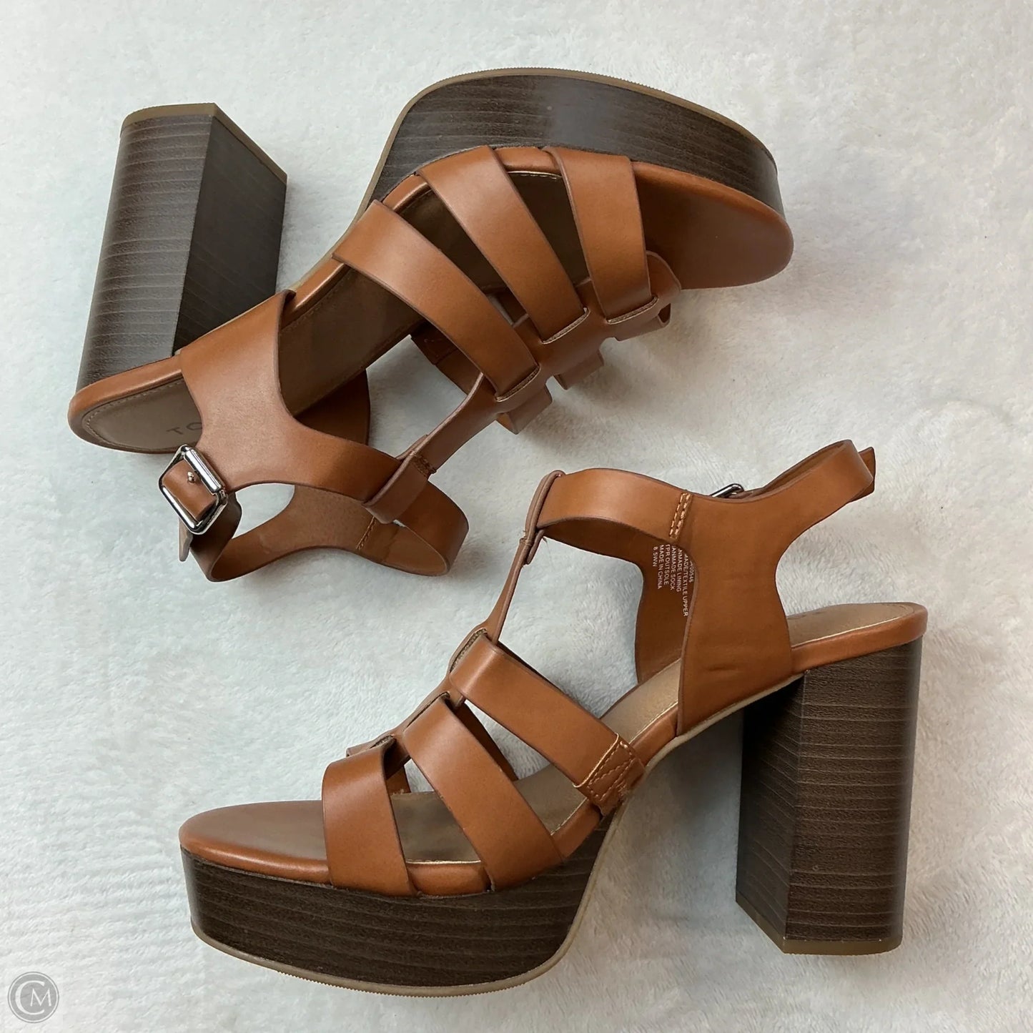 Sandals Heels Block By Torrid In Brown, Size: 8.5
