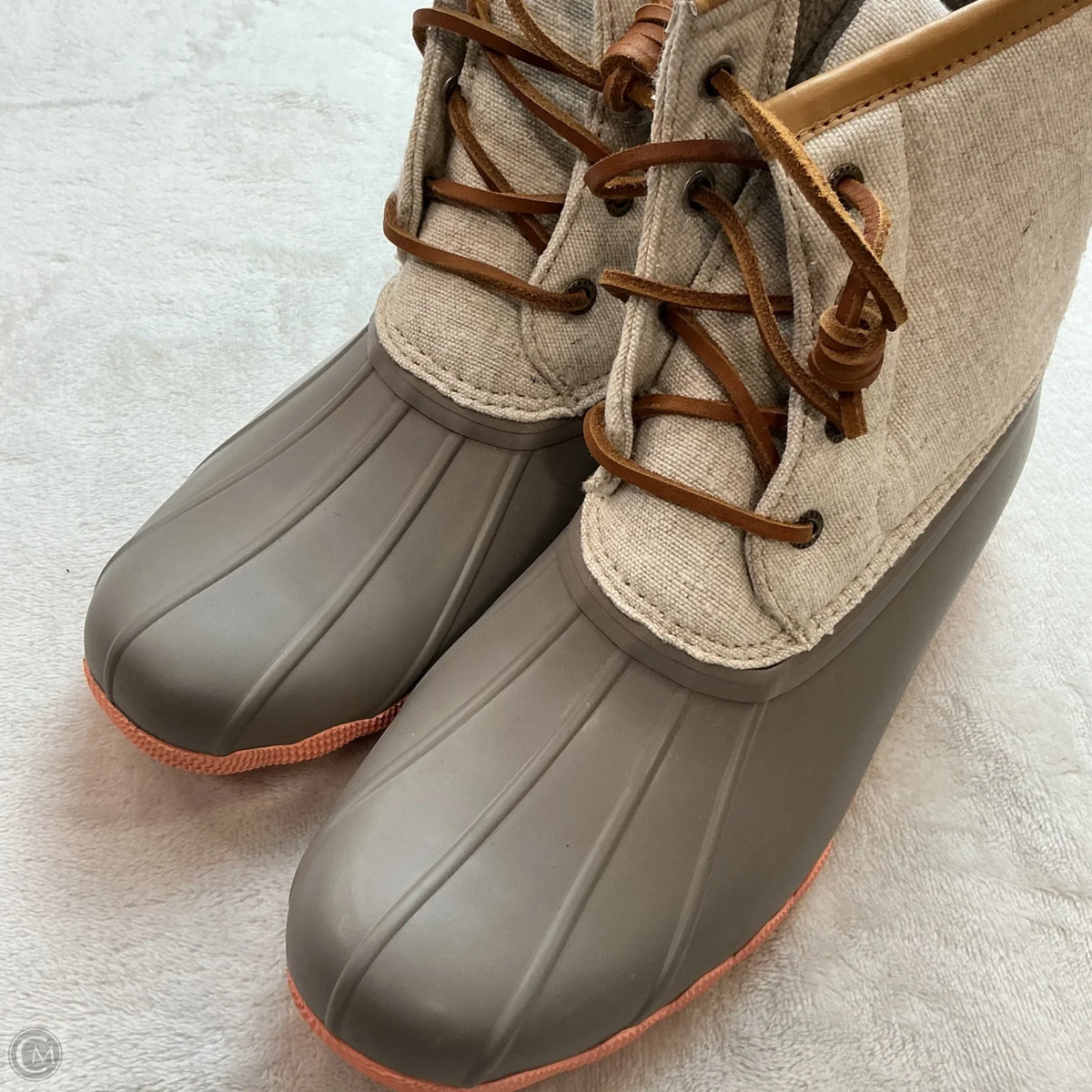 Boots Ankle Flats By Sperry In Beige, Size: 6