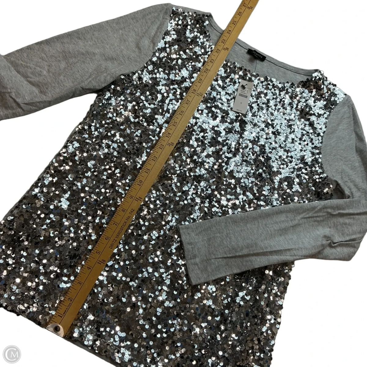 Top Long Sleeve By Talbots In Silver, Size: S
