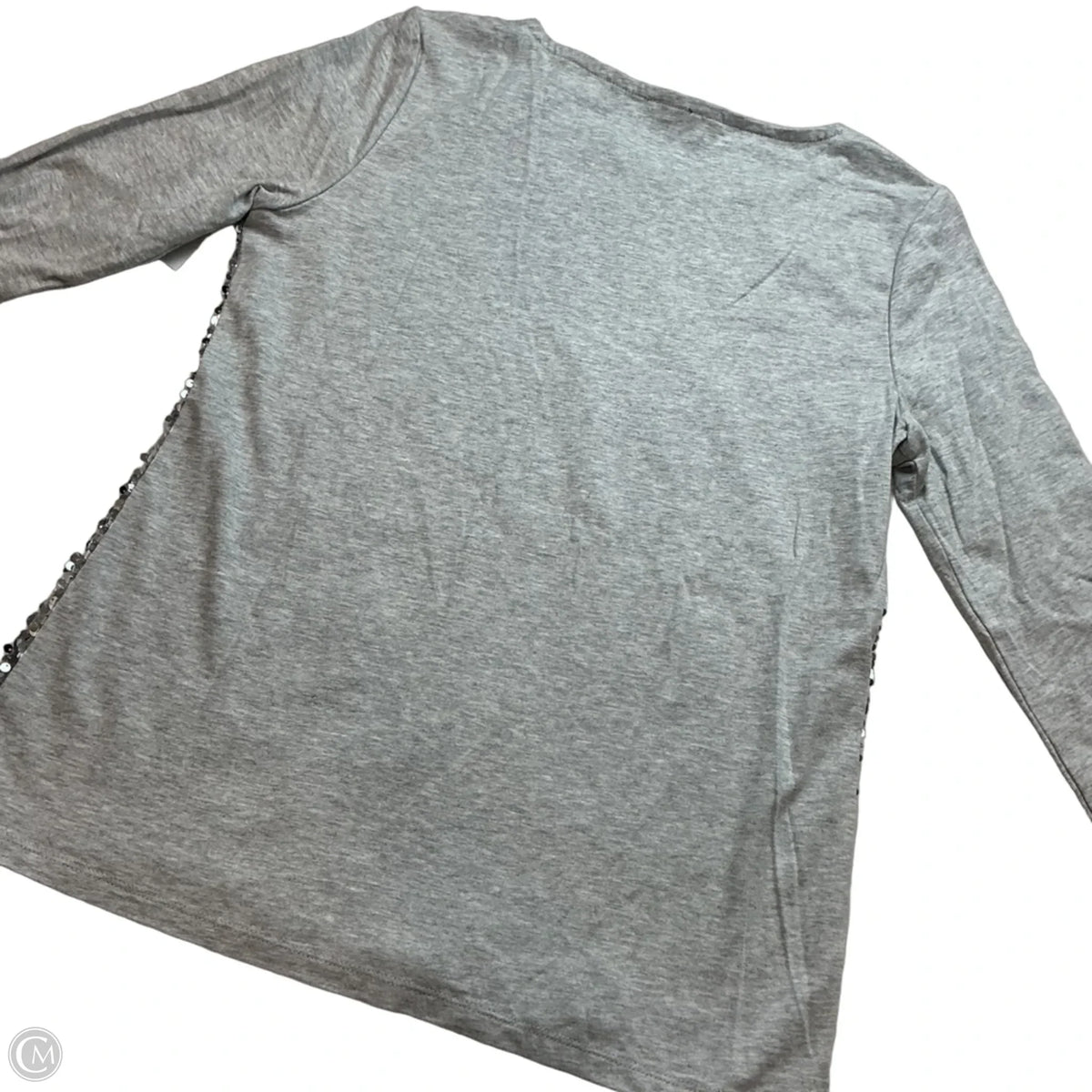 Top Long Sleeve By Talbots In Silver, Size: S