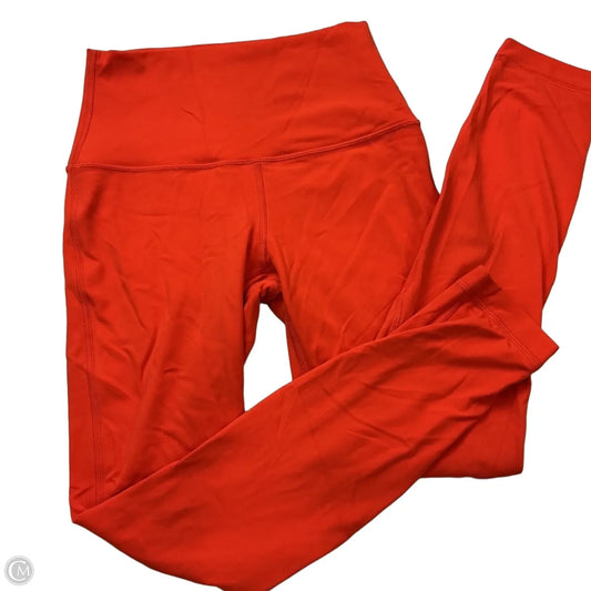 Athletic Leggings By Lululemon In Orange, Size: 4