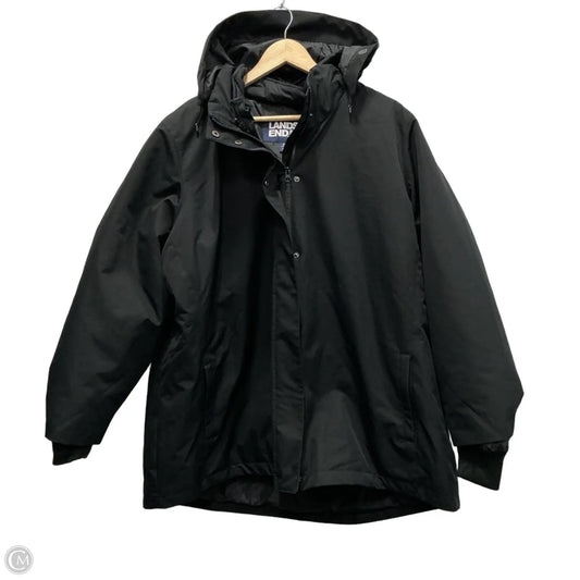 Coat Puffer & Quilted By Lands End In Black, Size: 3x