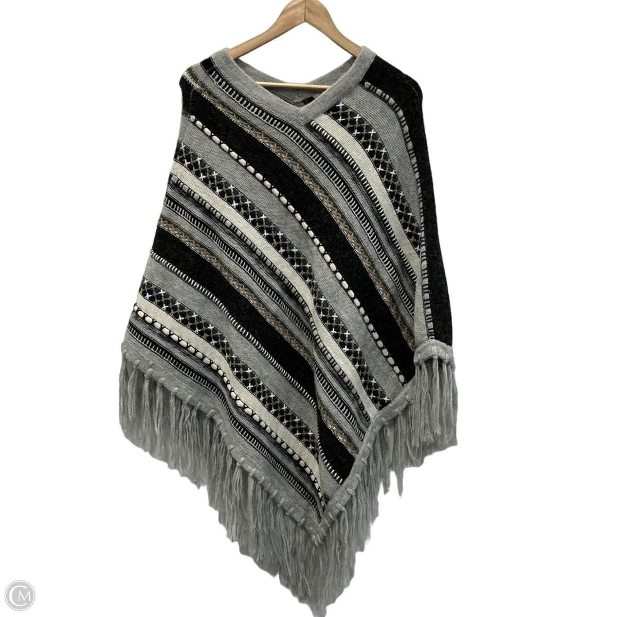 Shawl By Clothes Mentor In Grey