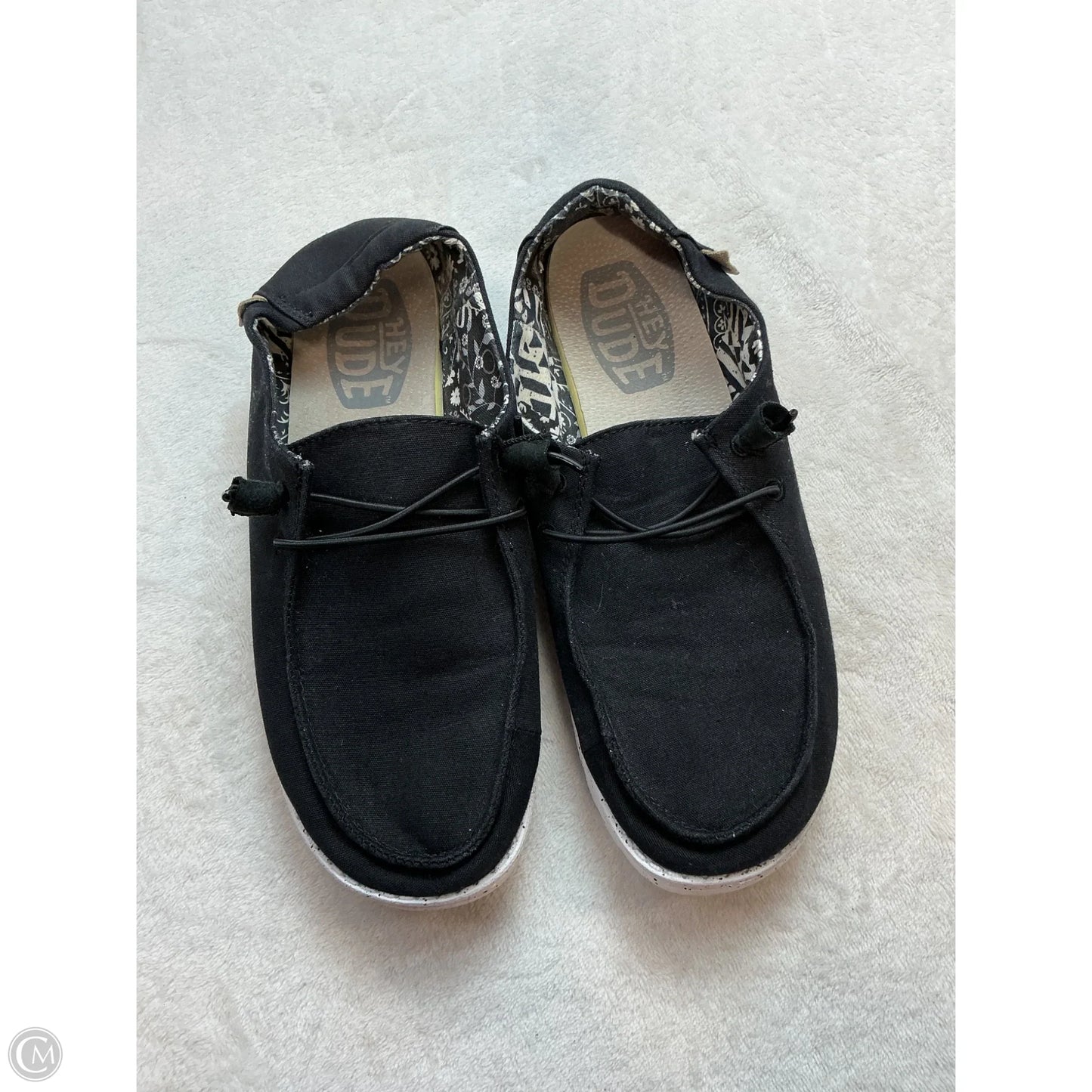 Shoes Flats By Hey Dude In Black, Size: 10