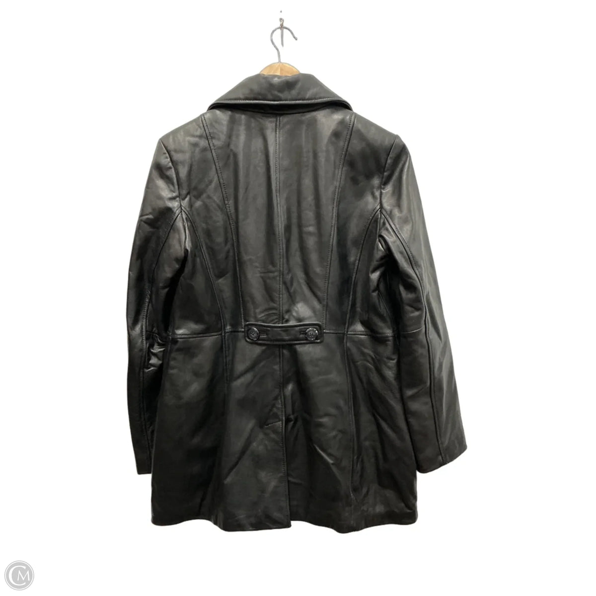 Coat Leather By Wilsons Leather In Black, Size: L
