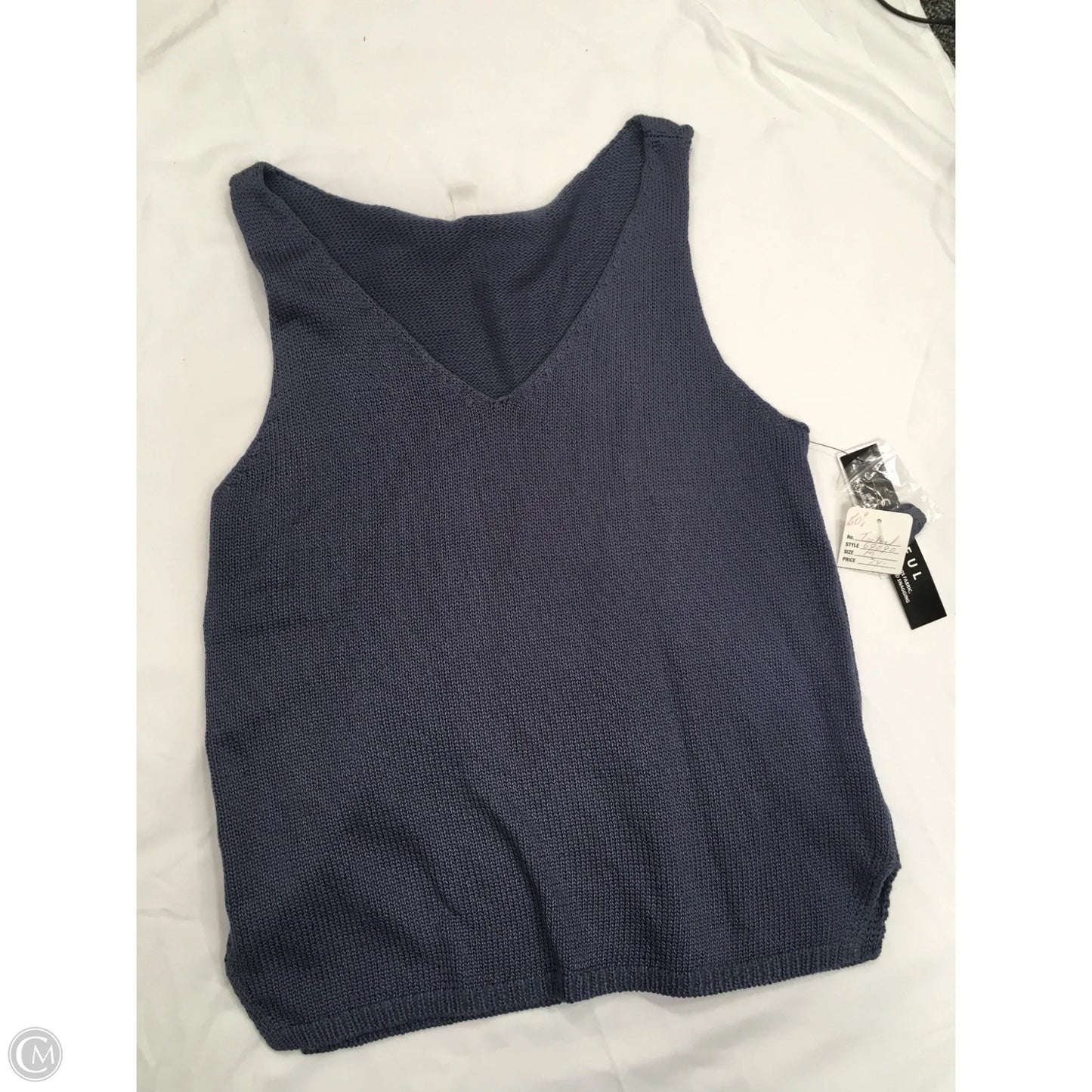Top Sleeveless By Tribal In Blue, Size: M