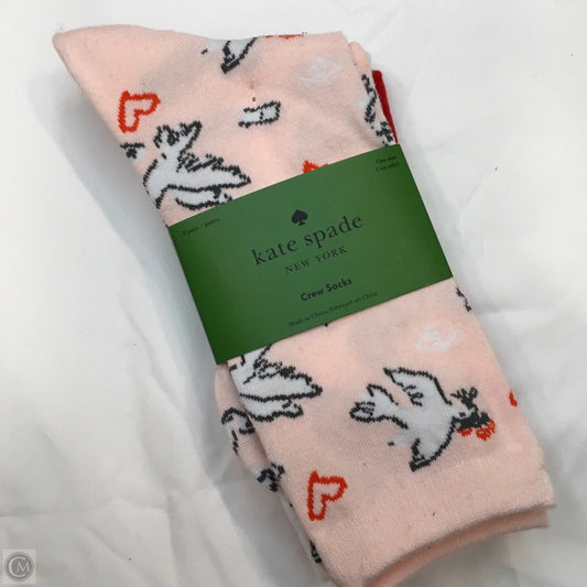 Socks Designer By Kate Spade In Pink & Red, Size: 0