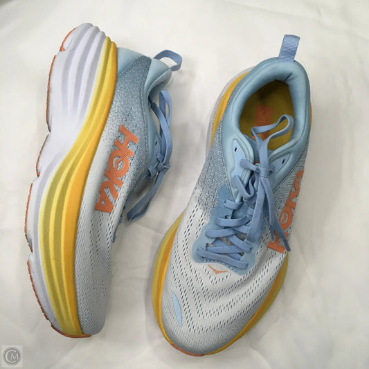 Shoes Athletic By Hoka In Blue & Yellow, Size: 8